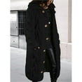 thumbnail image 3 of Women Chunky Cable Knit Long Sleeve Cardigan Fall Winter Oversized Button Down Sweaters with Pocket Black L, 3 of 7