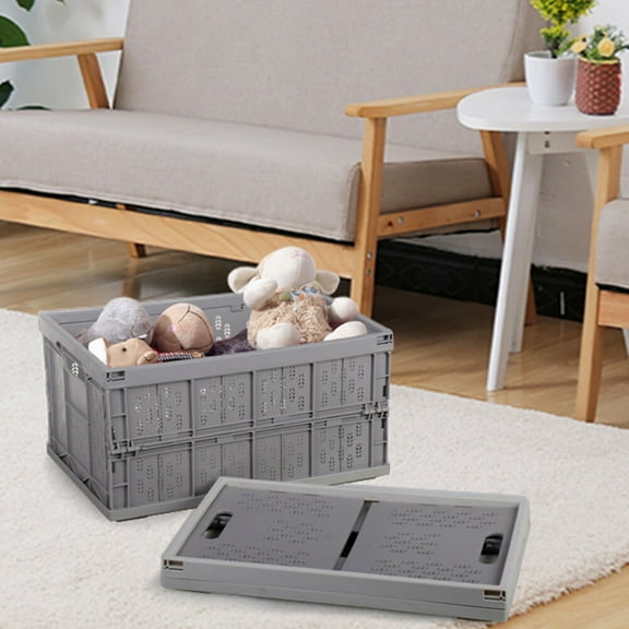 COSMOBETTY Crates For Storage Pink Food-Grade Plastic 1Pcs Household Users 17.7x11.8x9.2 Inch