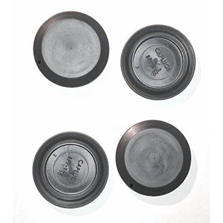 (Pack of 10) 1-3/16" (30 mm) - Flush Mount Black Plastic Body and Sheet Metal Hole Plugs