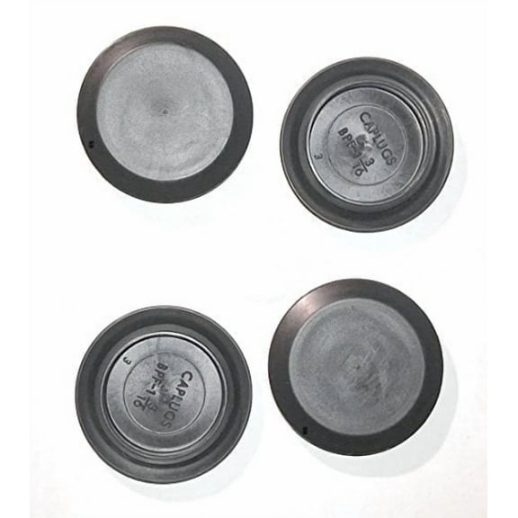 (Pack of 10) 1-3/16" (30 mm) - Flush Mount Black Plastic Body and Sheet Metal Hole Plugs