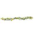 thumbnail image 2 of Artificial Eucalyptus Garland with Pansy Flowers | Spring Outdoor Decor for Porch, Patio & Garden | Faux Greenery Wreath for Door, Wall, Wedding Arch & Home Decoration, 2 of 7