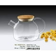 thumbnail image 1 of Wilmax WL-888810/A 32-Ounce Thermo Glass Tea Pot with Bamboo Lid and Removable Stainless Steel Spring Infuser, 1 of 7