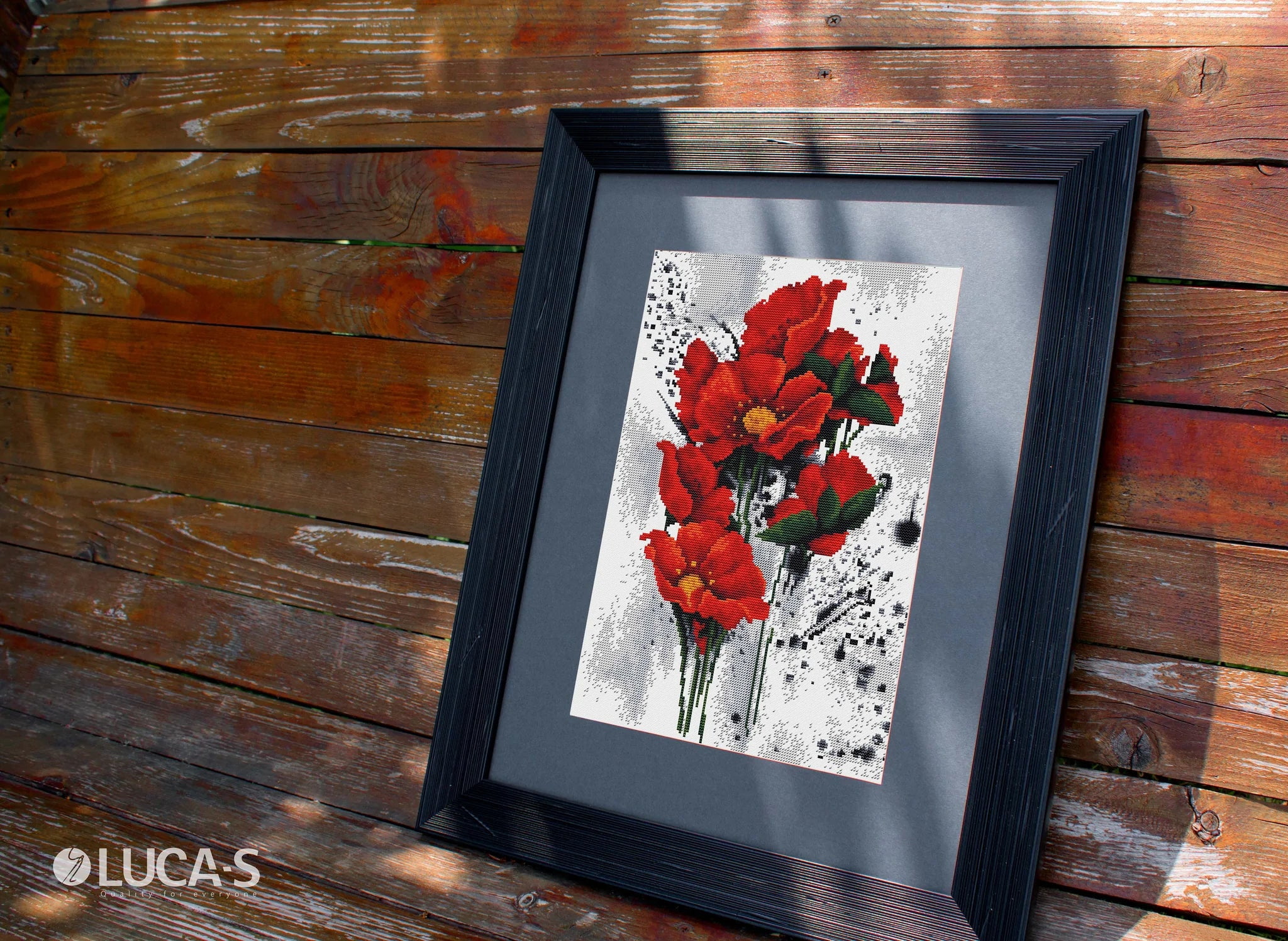 Luca-S The Red Poppies Counted Cross-Stitch Kit