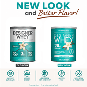 Designer Wellness Natural 100% Whey Protein Powder with Probiotics, Fiber & B-Vitamins, Gluten-Free, French Vanilla, 12 oz
