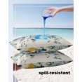thumbnail image 4 of Pack of 2 Outdoor Pillow Covers, Blue Watercolor Flower Eucalyptus Leaves Linen Pattern Waterproof Square Throw Pillowcase Cushion Decorative Pillow Covers for Couch Patio Tent, 20x12 in, 4 of 6