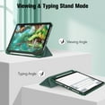 thumbnail image 4 of Fintie Case for iPad (A16) 11th Generation Case 2025, iPad 10th Generation Case 2022, Slim Shell Hard Translucent Frosted Back Stand Cover with Pencil Holder, Auto Sleep/Wake, Midnight Green, 4 of 9
