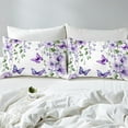 thumbnail image 3 of Erosebridal Purple Butterfly Comforter Cover Twin,Floral Flower Bedding Twin Size,Room Decoration,Reversible,Lightweight,2pcs(No Comforter), 3 of 6