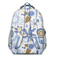 thumbnail image 3 of Boho Bohemia Flower Backpack for School,Cute School Bag,Schoolbag with Adjustable Shoulder Straps & Padded Back,16.9 Inch, 3 of 5
