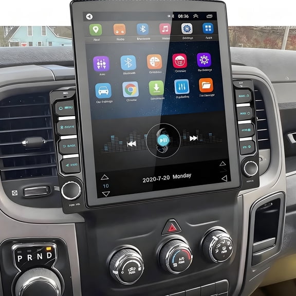 Eforcase Car Radio Stereo for Dodge Ram 1500 2500 3500 2013-2018 with Wireless Carplay Android Auto 9.7 Inch HD Touchscreen Android 15 Head Unit with Bluetooth AM/FM/RDS Wi-Fi GPS Backup Camera