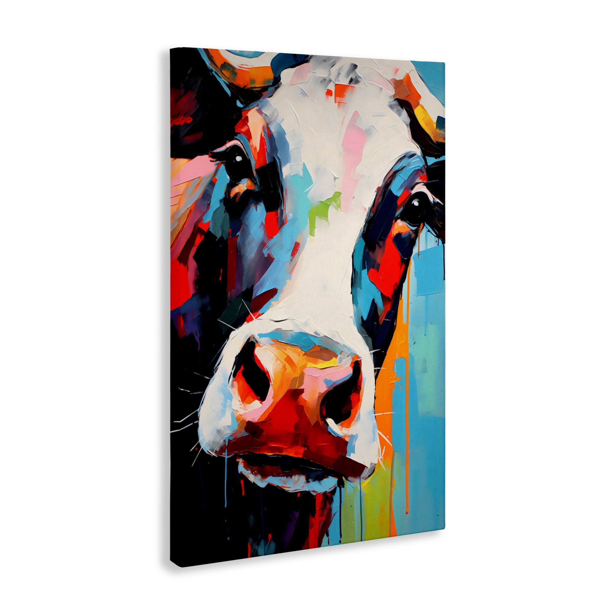 Stupell Industries Cow Of Many Colors Canvas Wall Art, design by Creative Studio