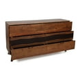thumbnail image 3 of 6 Drawer Cabinet - Brown Wood Sideboard For Home Office Decor Modern Entryway, 3 of 5