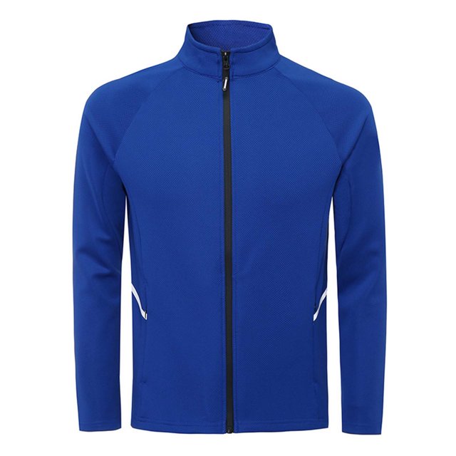 Blusa y camisa de manga larga con cuello alto para hombre, cárdigan informal de moda con bolsillo y cremallera, chaqueta de entrenamiento deportiva de manga larga con cuello alto, abrigo de poliéster