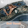 thumbnail image 3 of Southwest Ethnic Style Twin Size Comforter Set, BlueTribe Retro Geometric Bedding for All Seasons, 4 Pcs Bed Set, 1 Quiltcover (68"x86") ,1Sheet(67"x116"), 2Pillowcases (30"x20"), 3 of 12