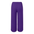 thumbnail image 5 of Bovemsi Casual Pants for Women Linen Summer Nine Quarter Lightweight With Pockets Elastic And Comfortable Fabric Sports Leisure Beach Beach Trousers, 5 of 5