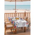 thumbnail image 2 of Outdoor Tablecloth with Umbrella Hole for Patio/Picnic/Party/Camping, 4th of July Waterproof Table Cloth Rectangle Table Cover Washable, Independence Day Patriotic Flowers Dogs (60"x 84"), 2 of 9