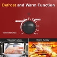 thumbnail image 3 of Horno asador eléctrico de 26 cuartos con tapa visible y autoadhesiva, asador de pavo grande con función de descongelación caliente, temperatura ajustable, rejilla para bandejas extraíble, acero inoxid, 3 of 5