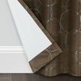 thumbnail image 3 of Eclipse Meridian Geometric 100% Blackout Thermaback Grommet 42 x 84 Window Curtain Panel, 1 Panel, Chocolate, 3 of 4
