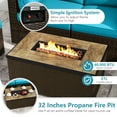 thumbnail image 3 of Gymax Ensemble de 7 Meubles avec Table à Foyer de 32 Pieds' et Cache-Réservoir de Propane pour l'Extérieur Multicolore, 3 of 6