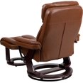 thumbnail image 3 of Fauteuil Inclinable avec Ottoman Fauteuil Pivotant en Cuir Beige avec Repose-Pieds Ottoman, 3 of 6