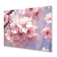thumbnail image 2 of Designart "Minimalist Elegance in Pink Cherry Blossoms IV" Floral Metal Art Living Room, 2 of 5