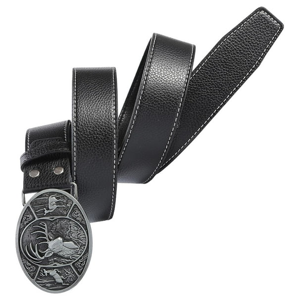 Oval Eagle Large Buckle Belt Embossed Pu Leather Belt Mens Belt Ideal  Choice For Gifts, Check Out Today's Deals Now