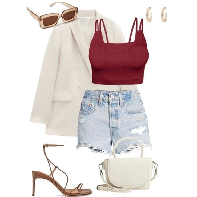 Pack 2 Crop Top Dama Blusa Gym Bralette Ombliguera Mujer Fin LOLE Crop Top
