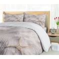 thumbnail image 5 of Ambesonne Summer Duvet Cover Sets, Close Up Photo of Starfish, 2-King, Dust and Beige, 5 of 7