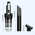 thumbnail image 2 of Car Vacuum Portable Cordless 9000Pa Powerful Suction, Handheld Vacuum Suction, Motor Small Vacuum Cleaner Hand Held Vacuum Multi-Nozzles for Car, Home, Pet, Office (Black), 2 of 7