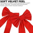 thumbnail image 2 of Regal Red Velvet 10-Pack Christmas Holiday Bows, 9 x 15 Inches of Soft Velvet Elegance for Trees, Fence, Gifts, Doors, Wreaths and More!, 2 of 6