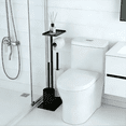 thumbnail image 4 of Efoee Free Standing Toilet Paper Holder with Top Storage Shelf, Toilet Paper Roll Holder Stand, Bathroom Organizers and Storage,Black, 4 of 10
