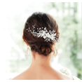 thumbnail image 2 of Ifeng Bridal Rhinestone Flower Veil Side Comb Hair Clips Headpiece Wedding Hair Accessories White Bride Hair Piece Styling Hairpins Headband For Weddi, 2 of 5