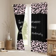 thumbnail image 3 of jejeloiu Animals Print Black Out Curtains,Chic Leopard Print Curtains Pack of 2 (42x63 Each),Pink Black Bedroom Curtains For Men Women,Breathable Home Decor, 3 of 6