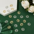 thumbnail image 4 of 1 Set 20Pcs 2 Colors 304 Stainless Steel Hollow Connector Charms Paw Print Links Golden & Stainless Steel Color 15x19x1mm Hole: 1.4mm 10pcs/colors, 4 of 6