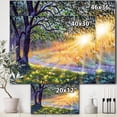 thumbnail image 2 of Designart - Lumière de l'Aube au Bord de la Rivière - Impression sur Toile de Ferme, 2 of 2