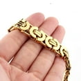thumbnail image 6 of QQTDFG Fashion Women Men Chain Flat Byzantine Stainless Steel Bracelet Bangle 8.66"11mm-default, 6 of 6