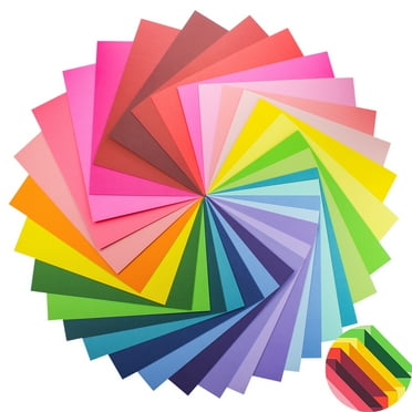 100 Pack Heavy Colored Paper Cardstock Front Back Different Color Codes Colorful Cardstock 250GSM for DIY Art, Scrapbook, Paper Crafting,School Office Supplies