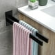 thumbnail image 5 of Toallero doble, sin taladrar, toallero, acero inoxidable, negro, 5 of 5