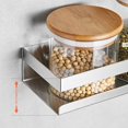 thumbnail image 4 of Kitchen Wall Mount Shelf Self Adhesive Punch Free Spice Storage Rack Bathroom Stainless Steel Shampoo Organizer Holder, 4 of 9