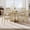Natural Wood Color, variant on GOCAPTAIN 47" Dining Table for 4-6, Modern Round Wooden Kitchen Table with Cross Pedestal Base and Adjustable Leg for Dining Room, Kitchen, New Retro Color