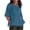 Blue, variant on Staron Women's Casual Cotton Linen Shirt Crewneck Short Sleeve Loose Blouse Solid Color Tunic Top, White L