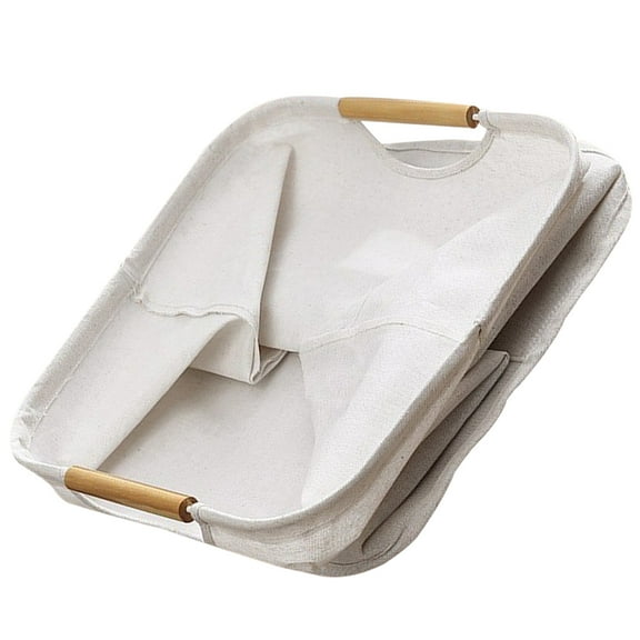 MLINS  Holder Double Collapsible Laundry Basket Baskets Storage White