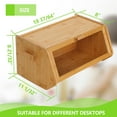 thumbnail image 3 of Bamboo Bread Box keep The Bread Fresh For Kitchen Counter-Large Capacity Wooden Bread Storage Container Farmhouse Bread Box with Window Bread Holder, 3 of 7