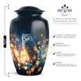 thumbnail image 2 of Owl Cremation Urn For Human Ashes Adult Male - 1 Large Urn For Women And Man - Blue Mini Urns For Husband And Wife Set Of 4 - Memorial Urns For Adults Brother (10&3) Inch, 2 of 7