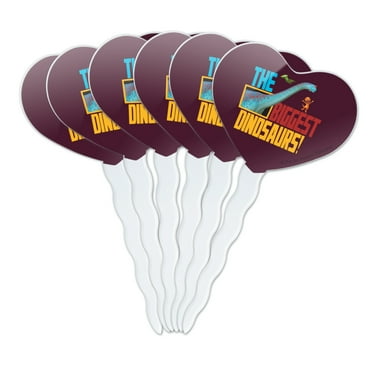 Dinosaur Train The Biggest Dinosaurs! Heart Love Cupcake Picks Toppers Decoration Set of 6