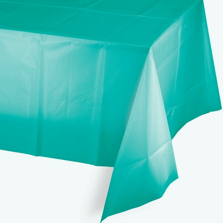 Teal Lagoon Plastic Tablecloth Each