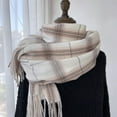 thumbnail image 3 of Prolriy Scarf for Women Fall Winter Scarf Classic Scarf Warm Soft Large Blanket Wrap Shawl Scarves Womens Scarf White, 3 of 3