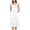 White, variant on Women's A-Line Cocktail Dress, Sexy Criss Cross Backless Party Dresses, Flattering Ruched Waist French Square Neck Summer Wedding Guest Midi Gown