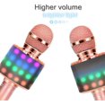 thumbnail image 4 of Bluetooth Karaoke Microphone with LED Lights, Portable Handheld Karaoke Microphone Speaker Rose Gold, 4 of 7