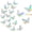 Silver, variant on 3D Butterfly Wall Decor, 72 Pcs, 3 Styles, 3 Sizes, Blue Butterflies for Party, Birthday, Cake Decorations, Removable Stickers for Wedding Room Flower Decor