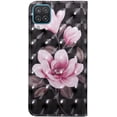 thumbnail image 6 of case for Samsung Galaxy A22 5G (not 4g) Wallet Case for Women, Premium PU Leather Prints Flip Cute Cover with Card Holder & Kickstand Feature Phone Case for Samsung Galaxy A22 5G Black Pink Flower, 6 of 7